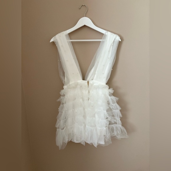 UNTAMED PETALS BY AMANDA JUDGE White Mini Dress - Picture 6 of 7